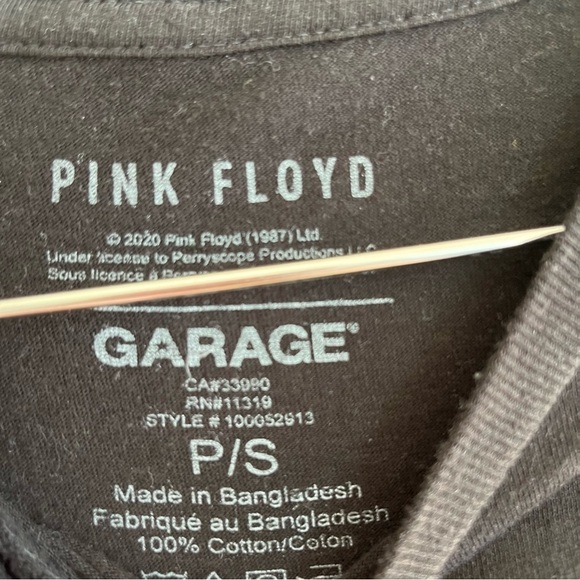 Garage Pink Floyd Crew Neck Relaxed Fit Graphic T-Shirt Black - Picture 4 of 5